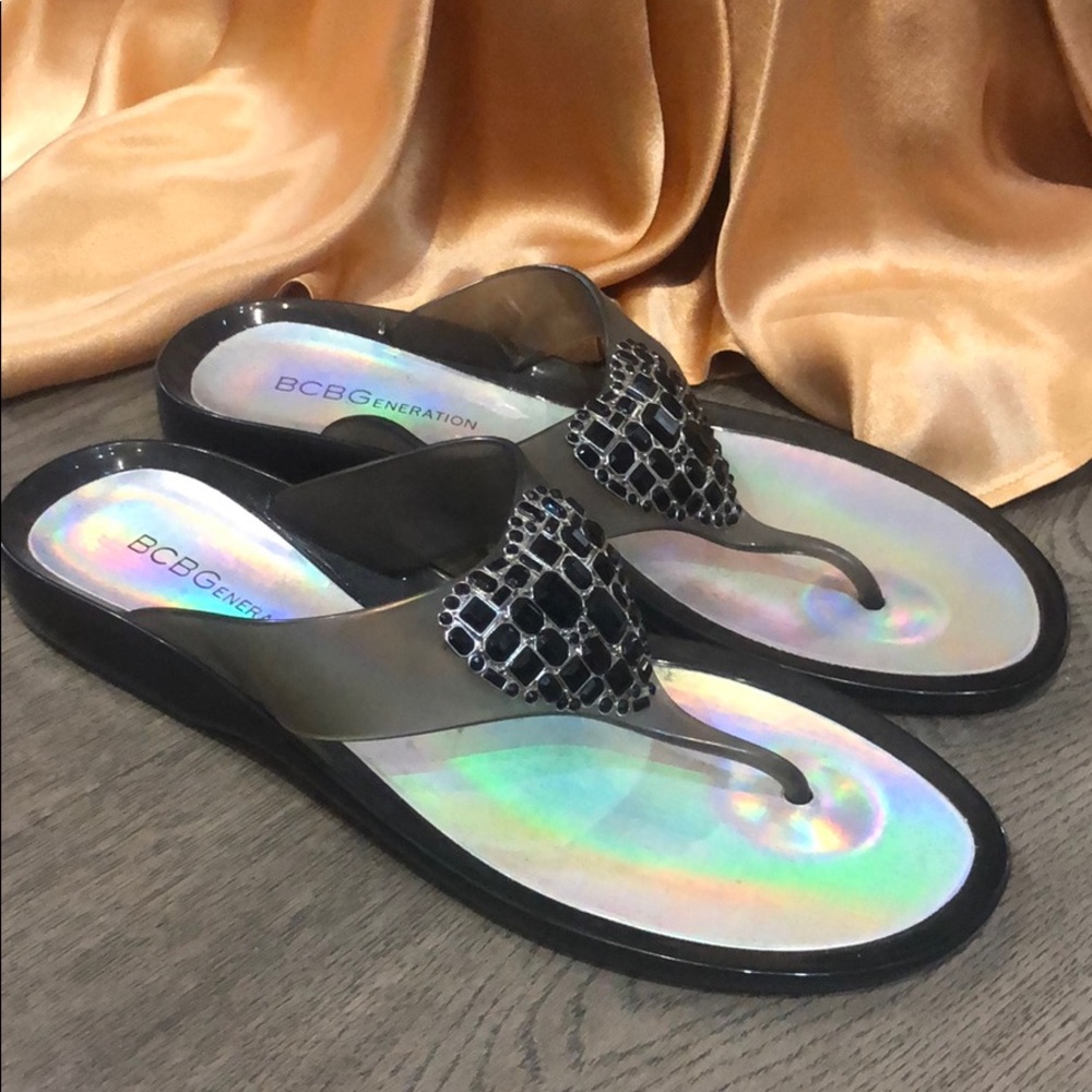 BCBGeneration black jelly sandal